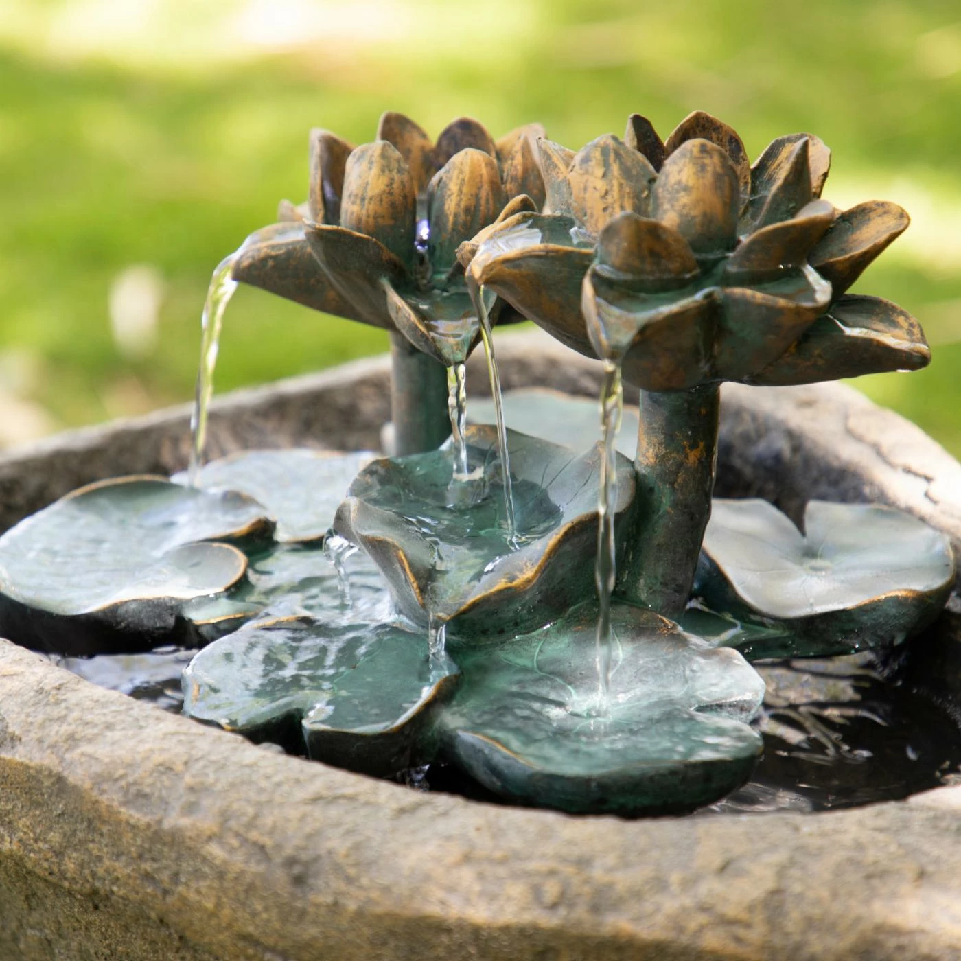 New π Floor Alpine Lotus Rock LED Outdoor Fountain β¨ - Image 4