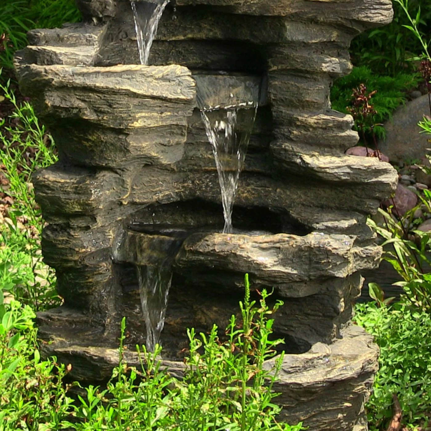 Best deal β€οΈ Lighted Sunnydaze Decor Rock Falls Electrical Waterfall Fountain With LED Lights π - Image 4