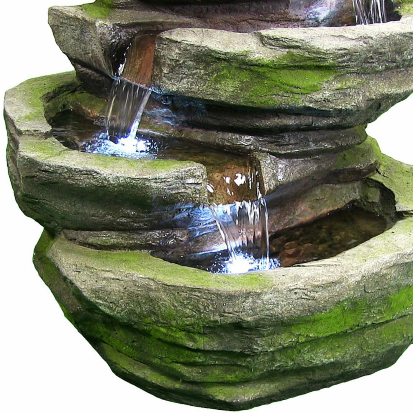 Best reviews of 𧨠Sunnydaze Decor Lighted Sunnydaze Cobblestone Waterfall Fountain With LED Light 𧨠- Image 4