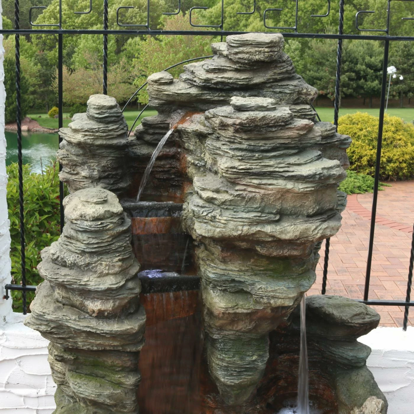 Best Sale π Sunnydaze Decor Sunnydaze Lighted Stone Springs Water Fountain π - Image 4