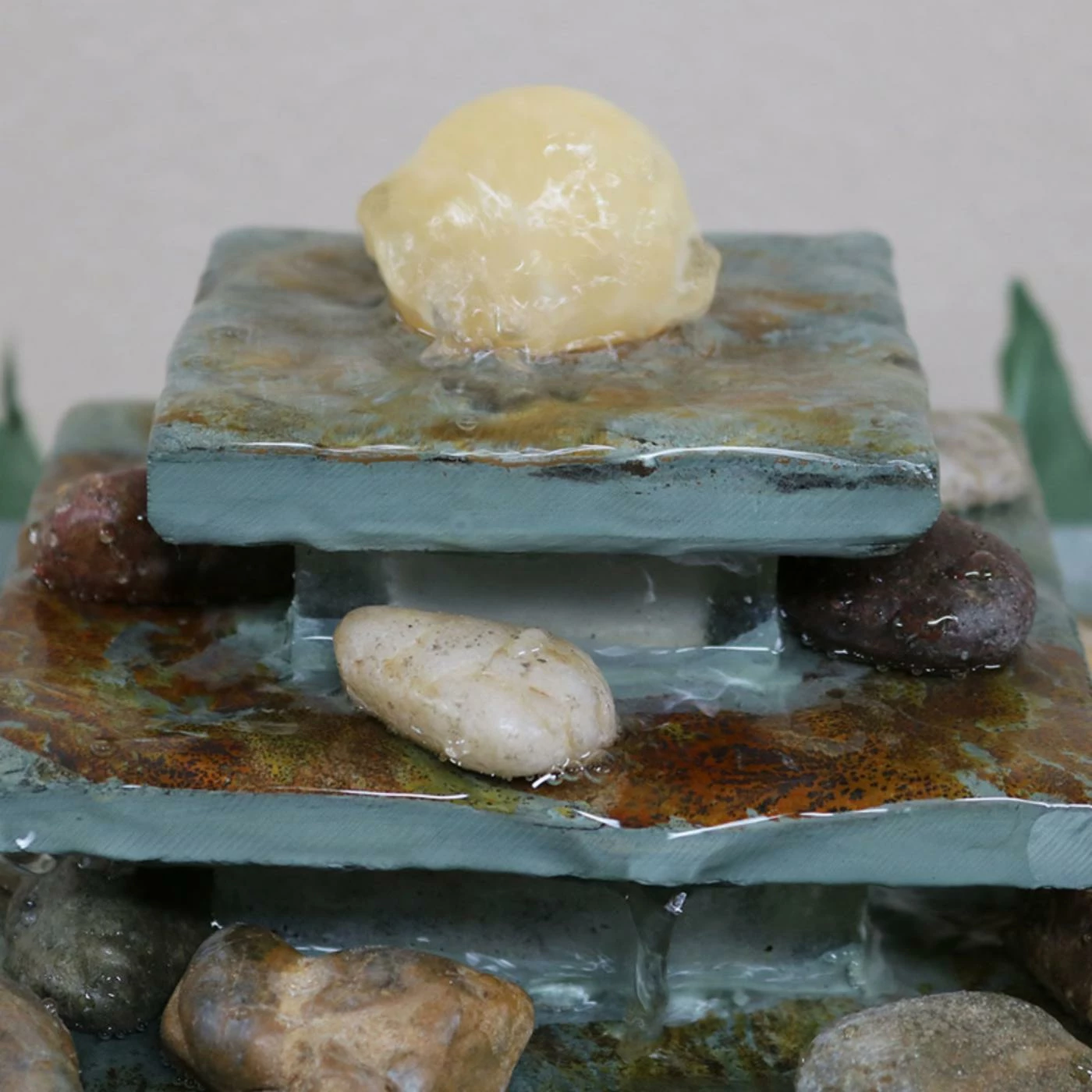 Wholesale π€© Sunnydaze Decor Ascending Slate Tabletop Water Fountain With LED Light π - Image 4