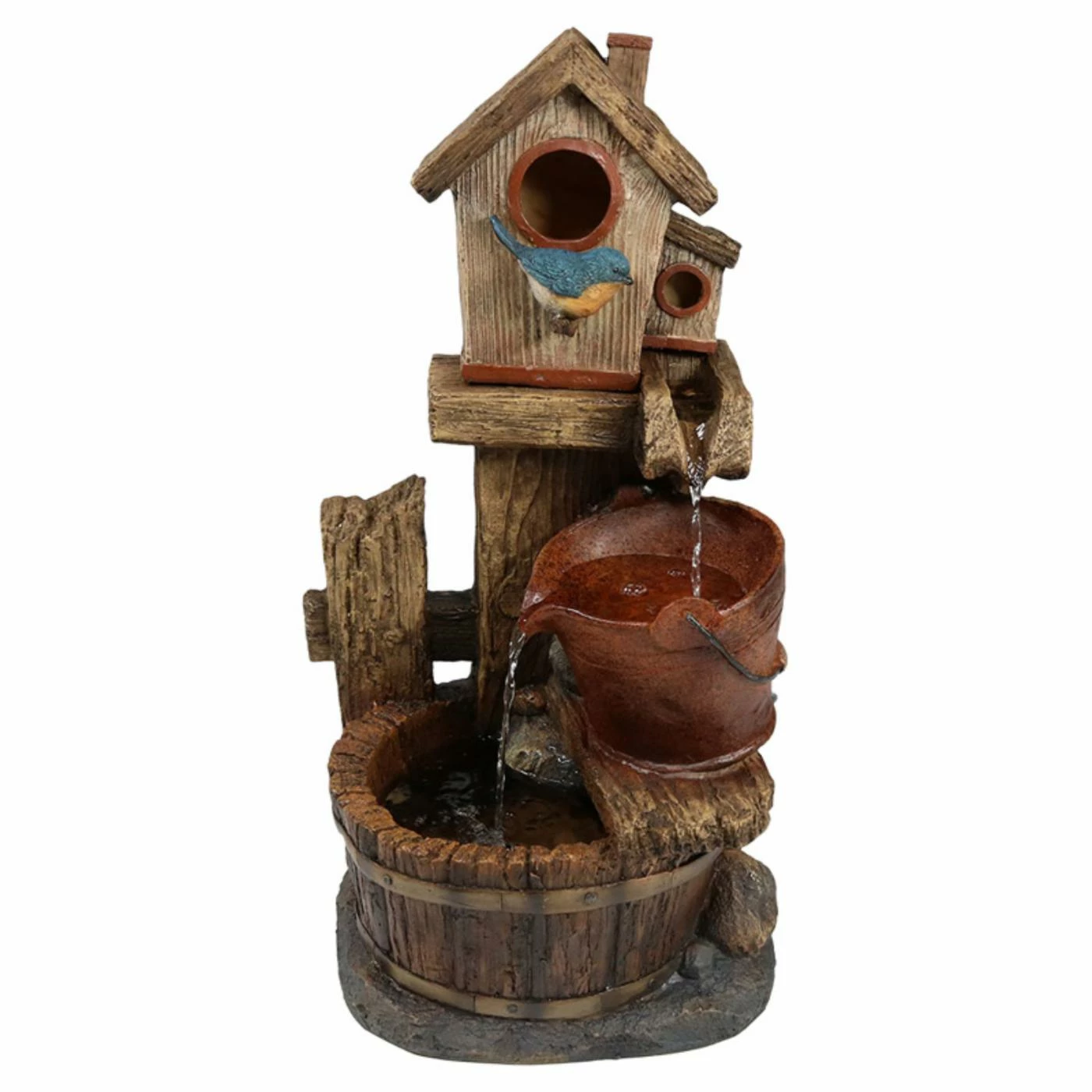 Outlet β Floor Sunnydaze Decor Bluebird House And Buckets Outdoor Garden Water Fountain π - Image 4