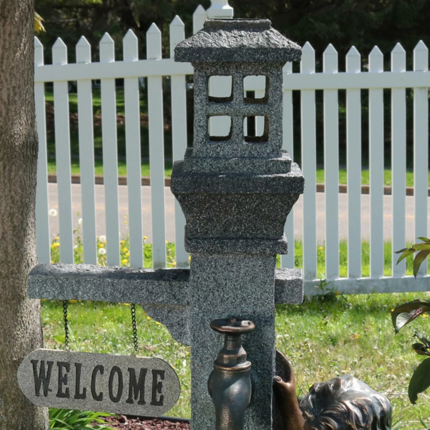 Buy π₯ Floor Sunnydaze Decor Children Playing With Faucet Outdoor Fountain With LED Lights β€οΈ - Image 4