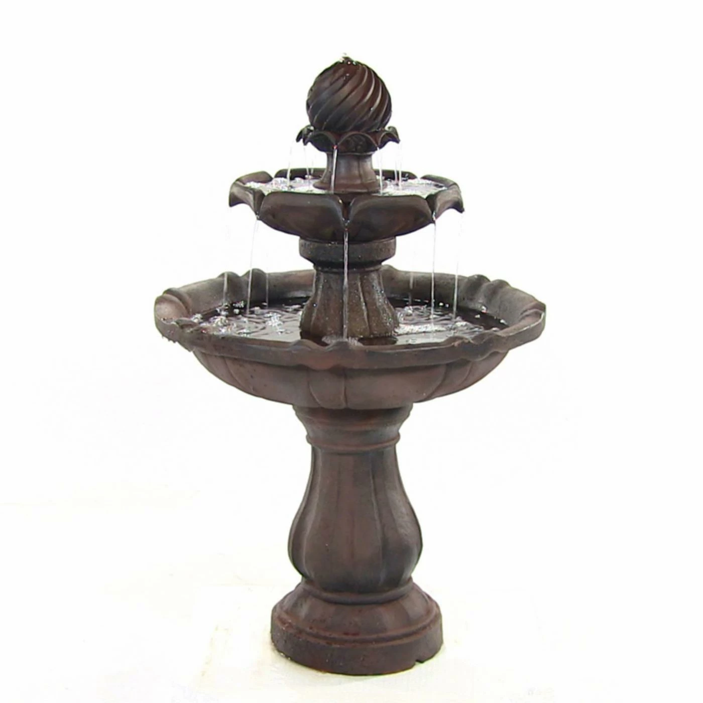 New π Floor Sunnydaze Decor 2-Tier Solar Powered Outdoor Fountain β - Image 4