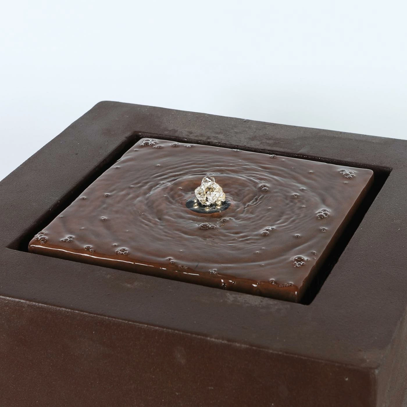 Cheapest π€© Floor LuxenHome Aged Bronze Square Outdoor Fountain With LED Light π₯° - Image 4