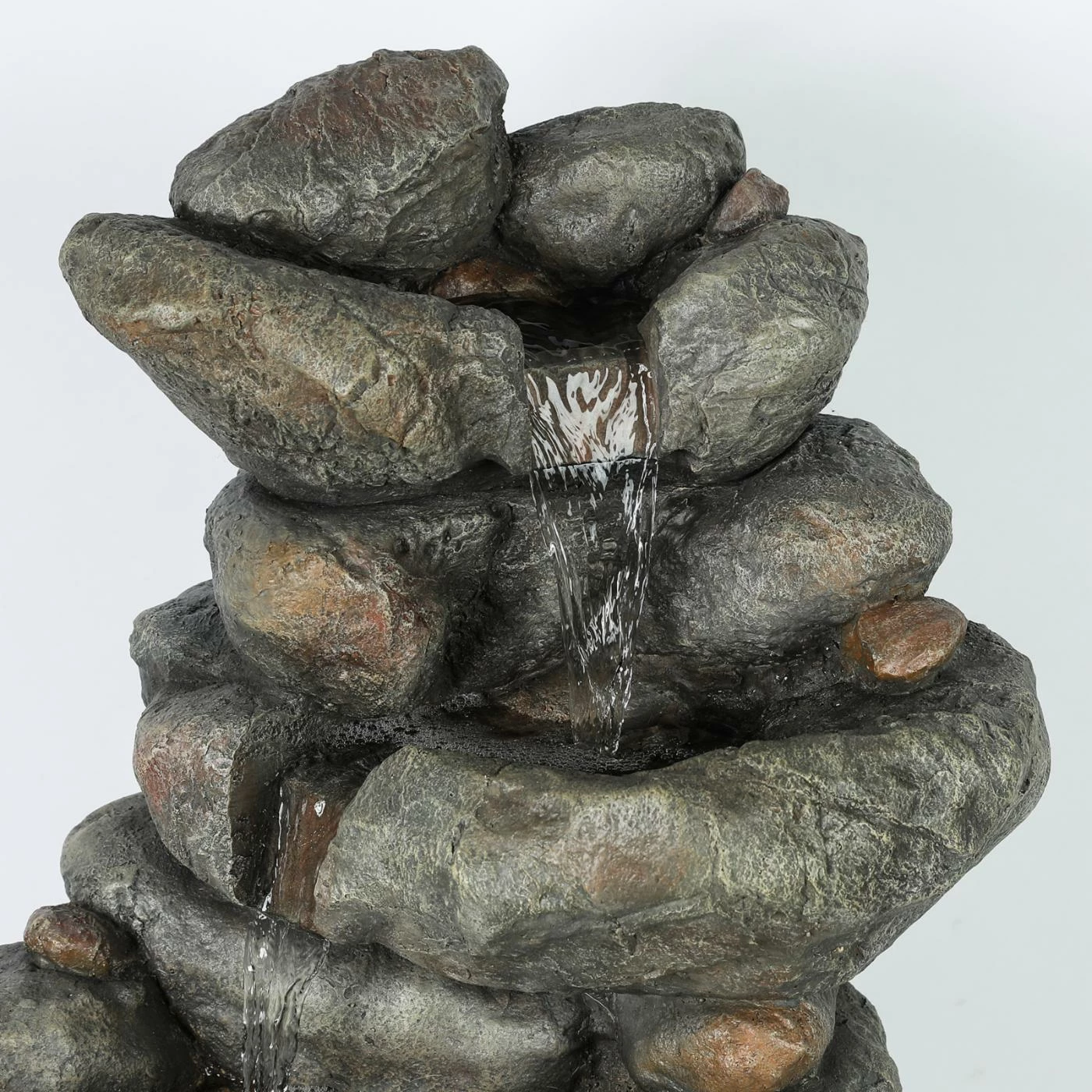 Best reviews of π Floor LuxenHome 33.5H In. Cascading Rock Outdoor Fountain π - Image 4
