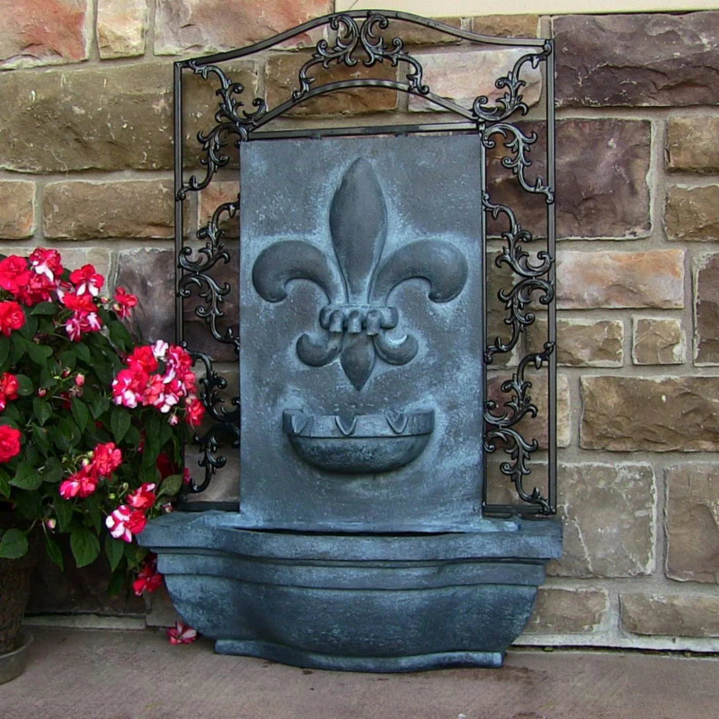 Best deal β Sunnydaze Decor French Lily Outdoor Wall Fountain π - Image 6