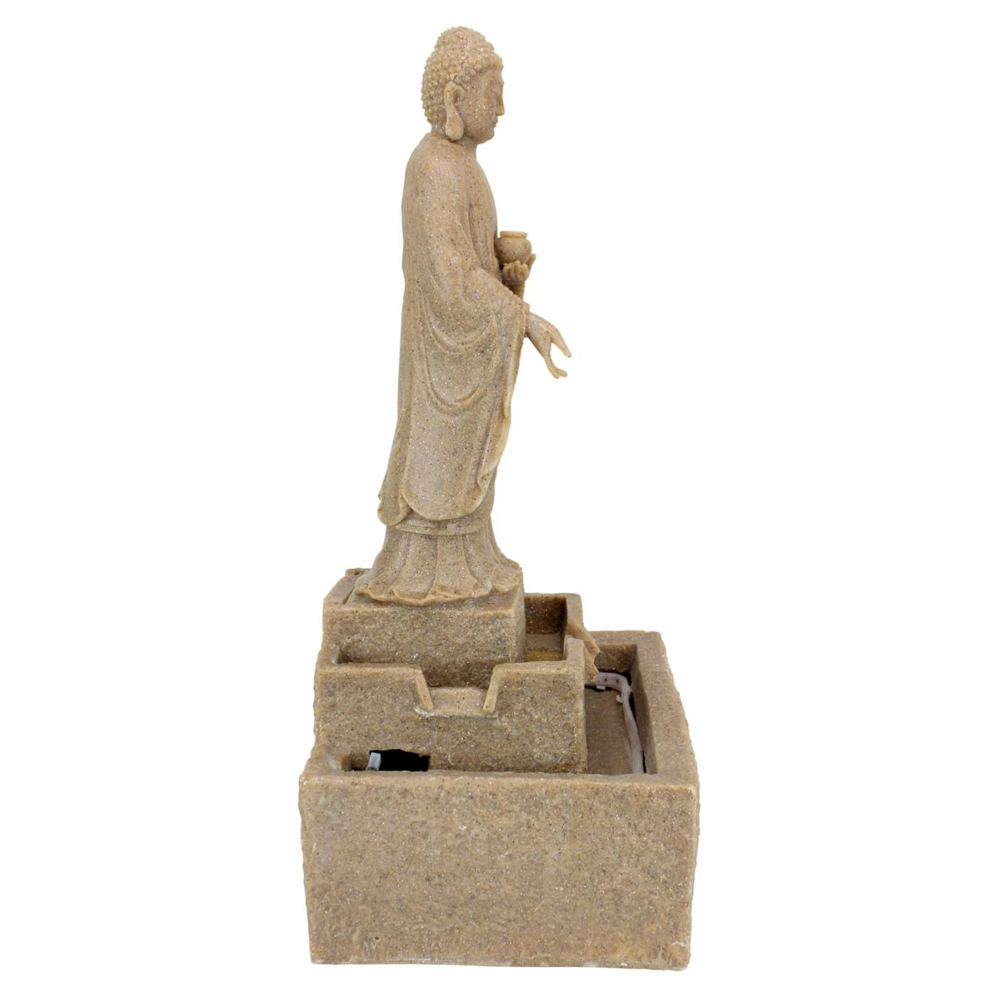 Flash Sale π Lighted Design Toscano Earth Witness Square Buddha Illuminated Garden Fountain βοΈ - Image 6