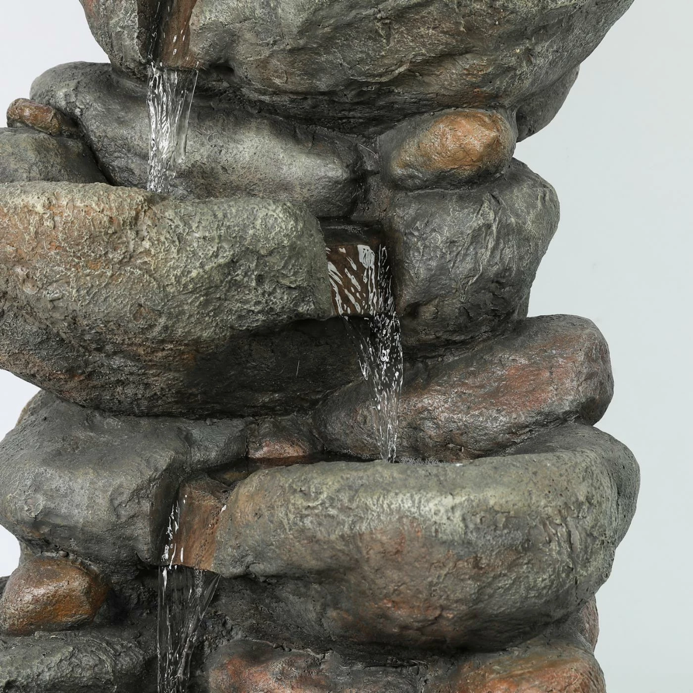 Best reviews of π Floor LuxenHome 33.5H In. Cascading Rock Outdoor Fountain π - Image 6