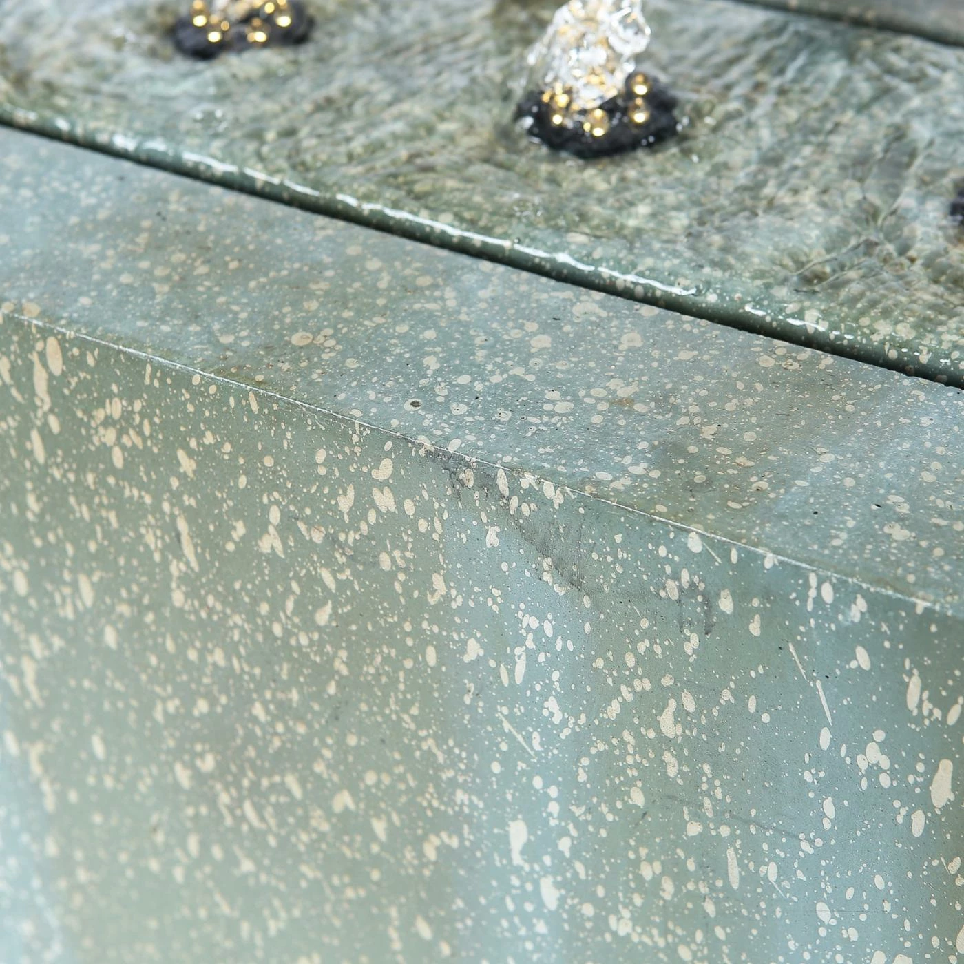 Outlet π Floor LuxenHome Rectangular Outdoor Fountain With LED Lights And Bronze Birds π - Image 7