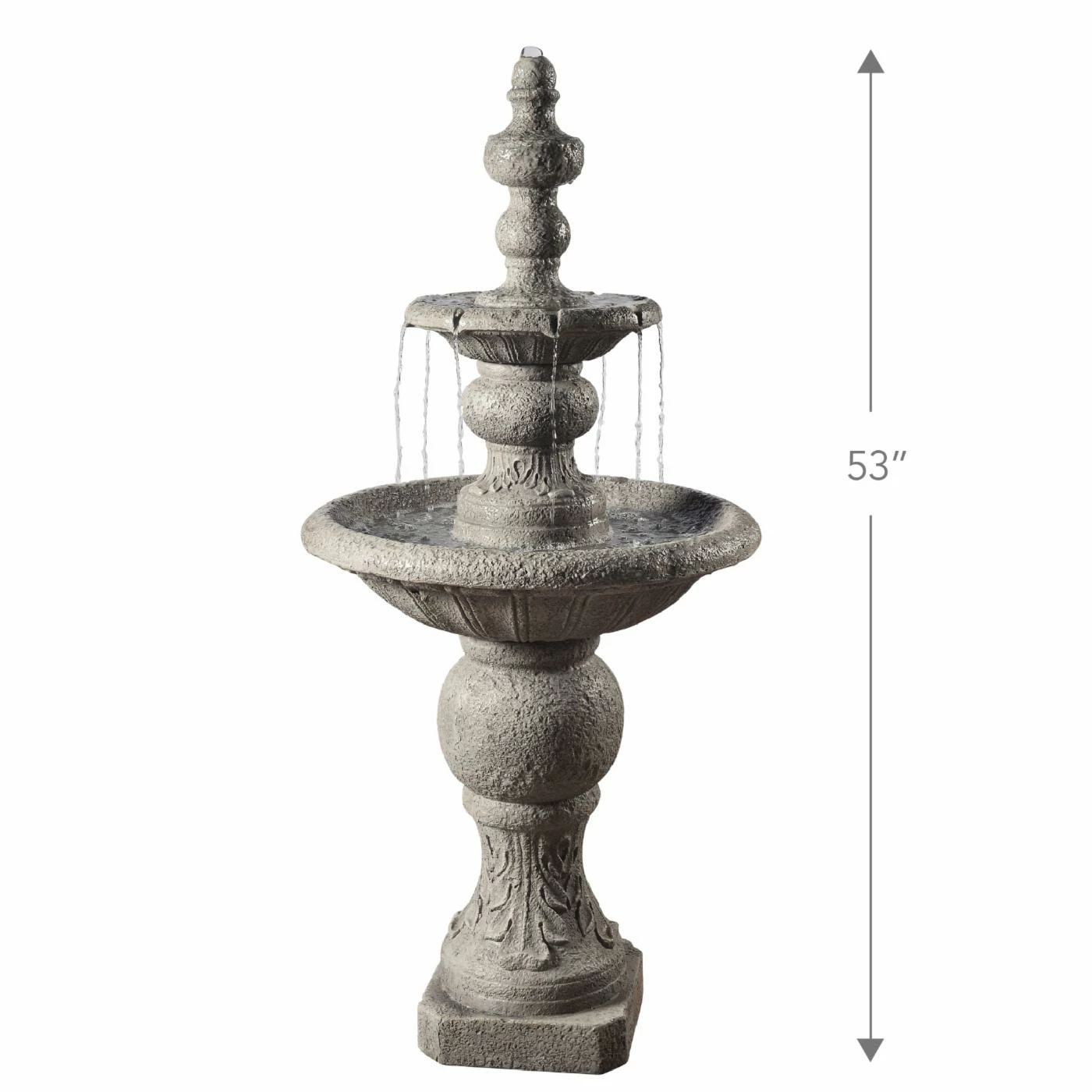 Coupon π Floor Peaktop Outdoor Icy Stone Two Tier Waterfall Fountain βοΈ - Image 4