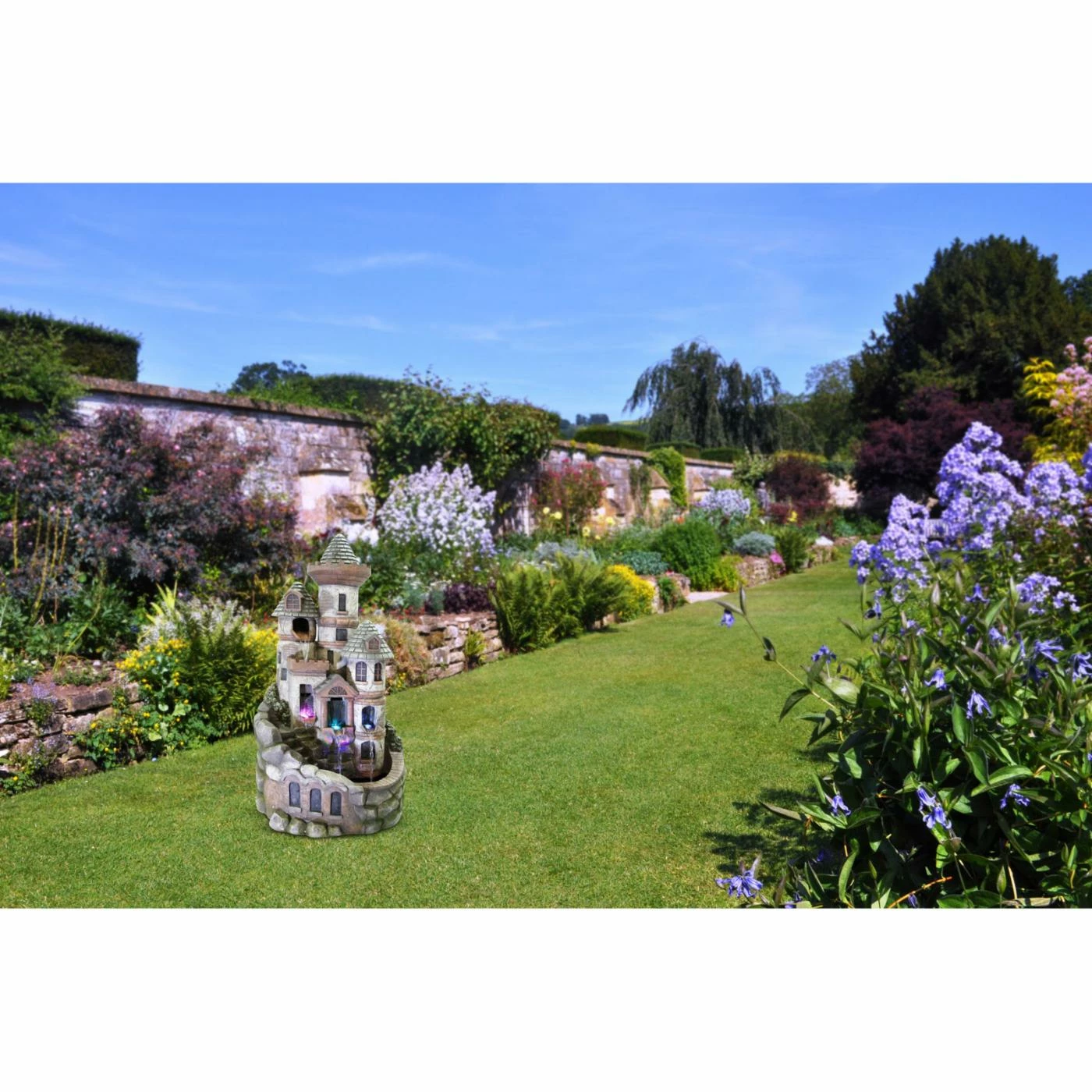 Brand new π Lighted Alpine Tower Castle Outdoor Fountain With LED Lights π - Image 3