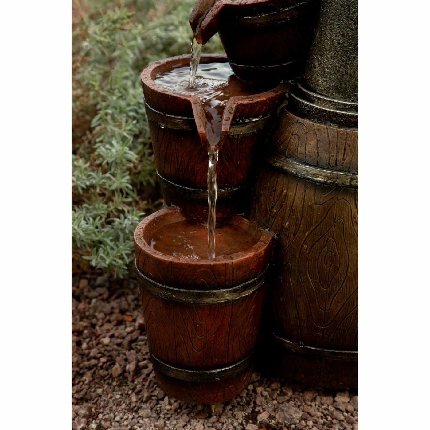 Brand new π― Floor Alpine 24 In. Vintage Barrel Water Pump Outdoor Fountain π - Image 3