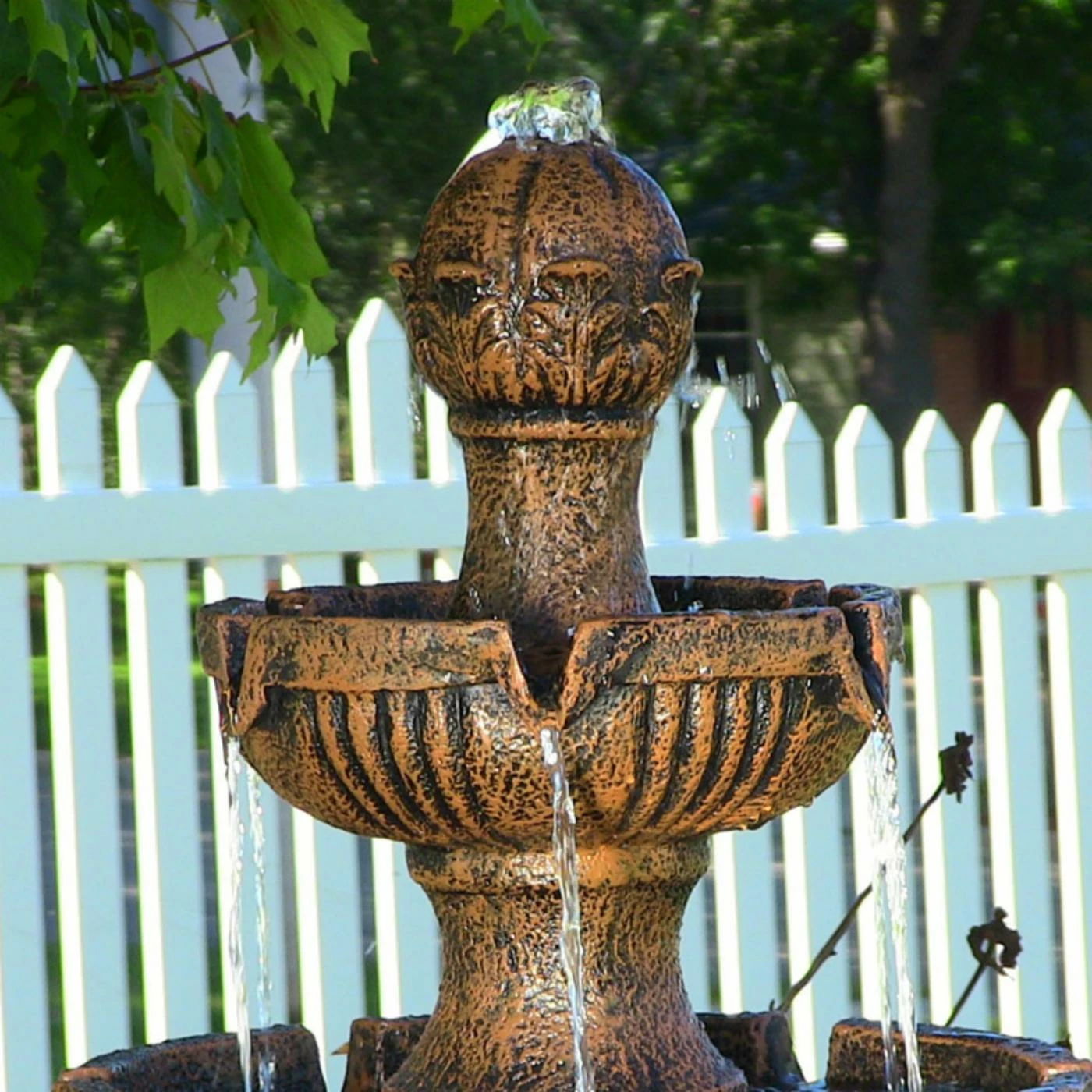 Discount π Sunnydaze Decor Floor Sunnydaze Flower Blossom Electric 3 Tier Water Fountain π - Image 3