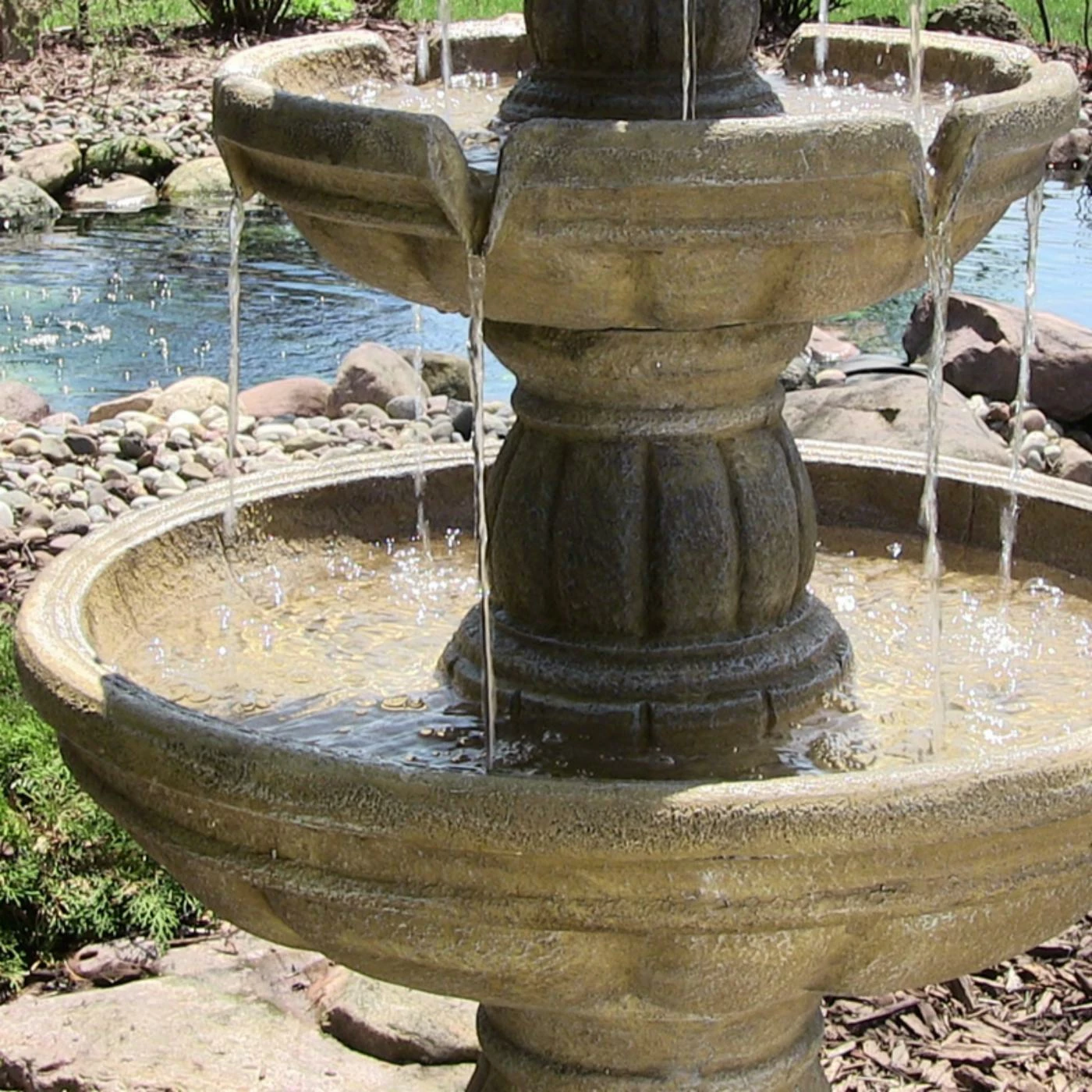 Flash Sale π₯ Sunnydaze Decor Floor Sunnydaze 3 Tier Outdoor Water Fountain π - Image 3