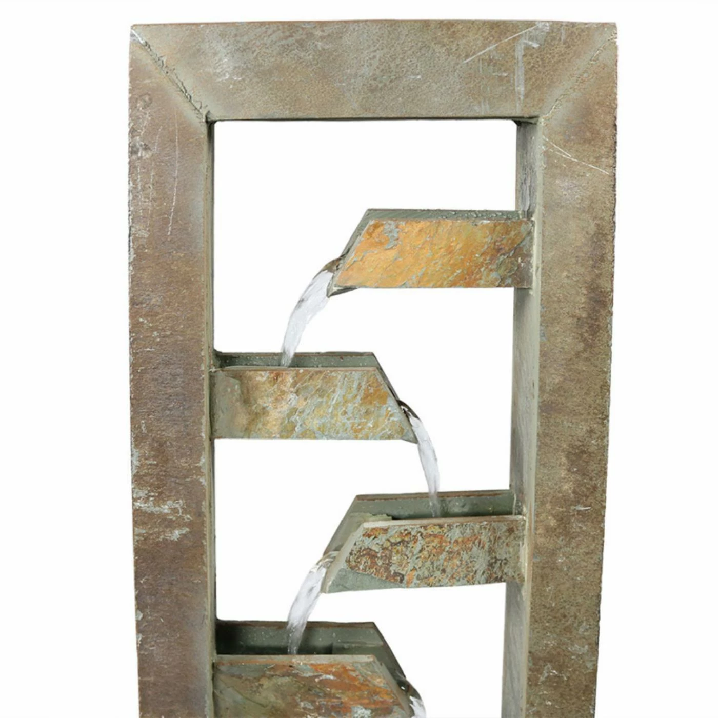 Budget π₯° Floor Sunnydaze Decor Stacked Slate Freestanding Garden Water Fountain π₯ - Image 3