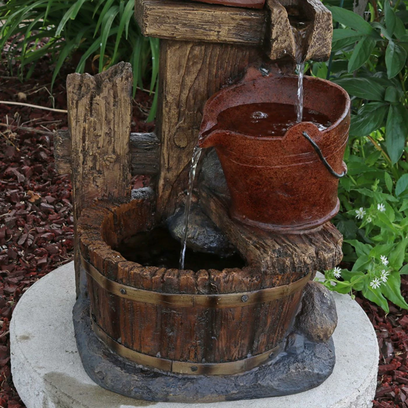 Outlet β Floor Sunnydaze Decor Bluebird House And Buckets Outdoor Garden Water Fountain π - Image 3