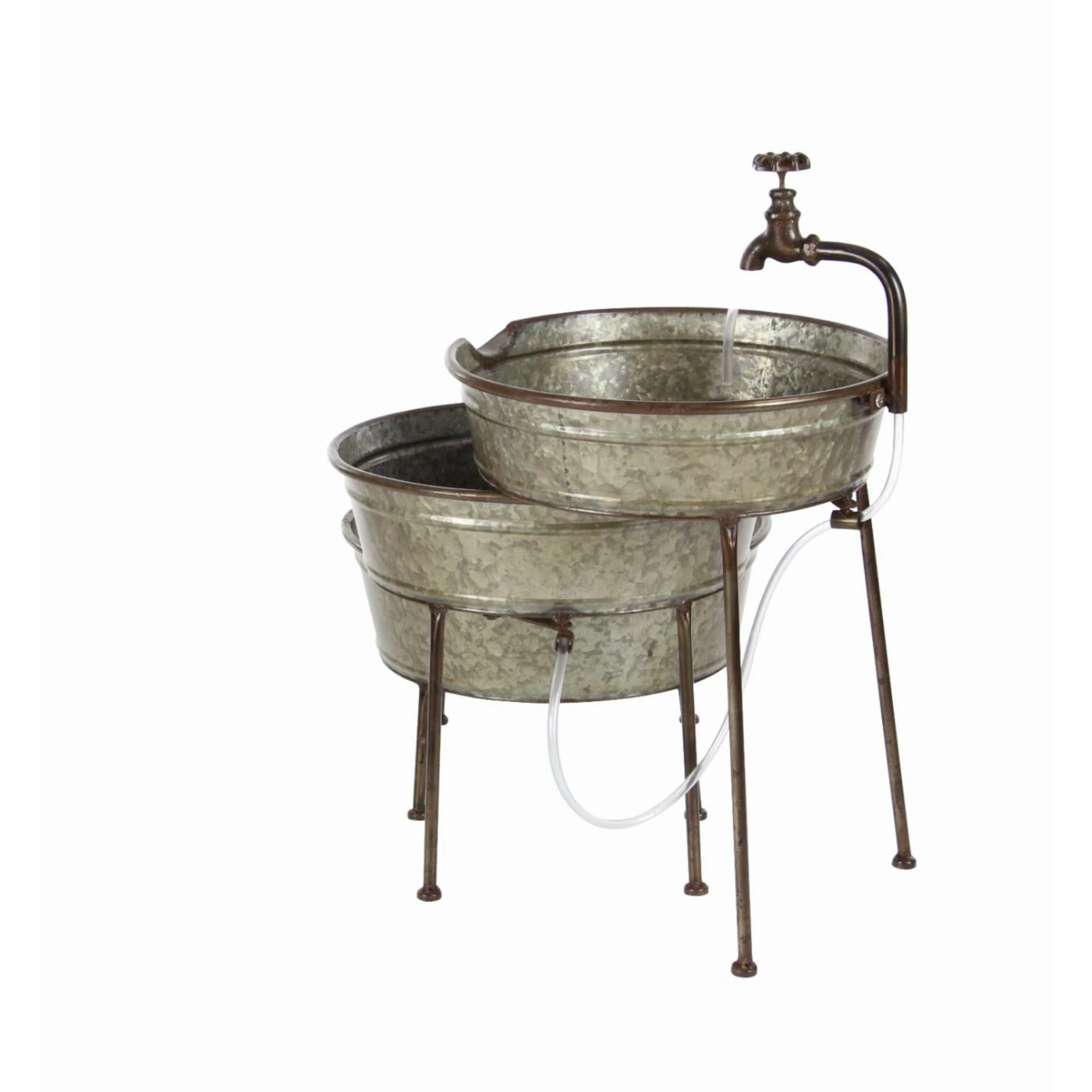 Top 10 β¨ Floor DecMode Farmhouse Distressed Iron 3-Tiered Tub Fountain π - Image 3