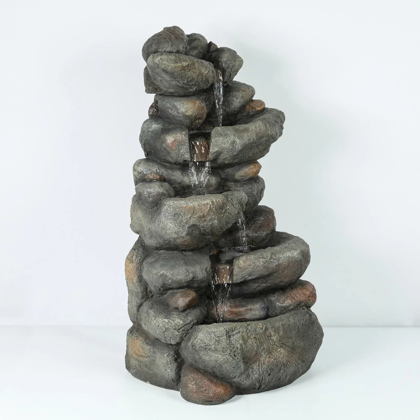 Best reviews of π Floor LuxenHome 33.5H In. Cascading Rock Outdoor Fountain π - Image 3