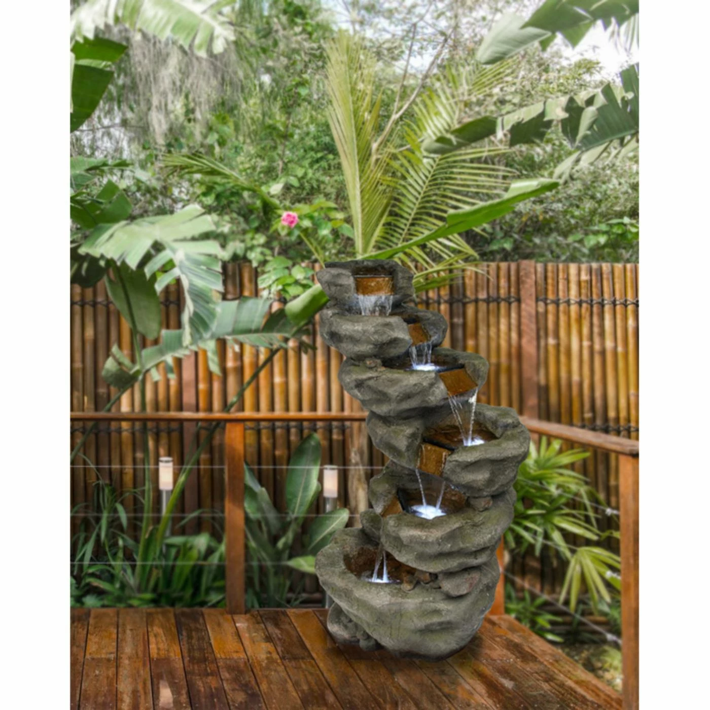 Hot Sale π Lighted Alpine 6-Tier Waterfall Outdoor Fountain With LED Light π€© - Image 2
