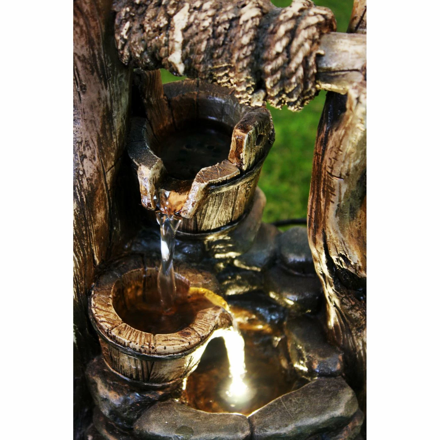 Best deal π Lighted Hi-Line Gift Ltd. Cascading Well Indoor/Outdoor Floor Fountain With LED π - Image 2