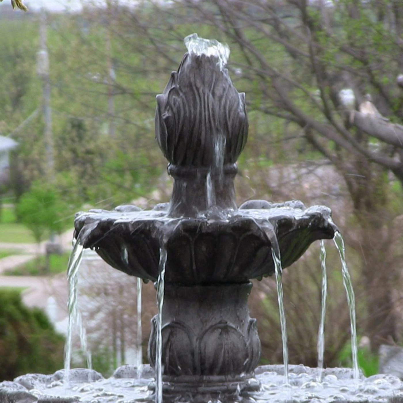 Flash Sale π Sunnydaze Decor Sunnydaze Classic Tulip 3 Tiered Outdoor Water Fountain π - Image 2