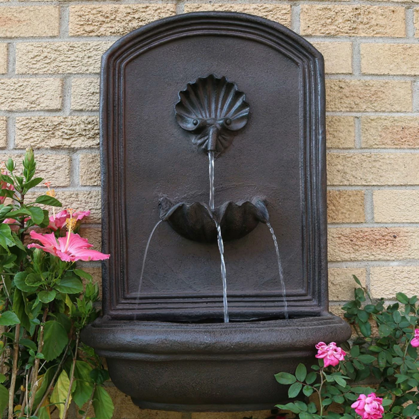 Promo π Sunnydaze Decor Seaside Solar Outdoor Wall Fountain β¨ - Image 2