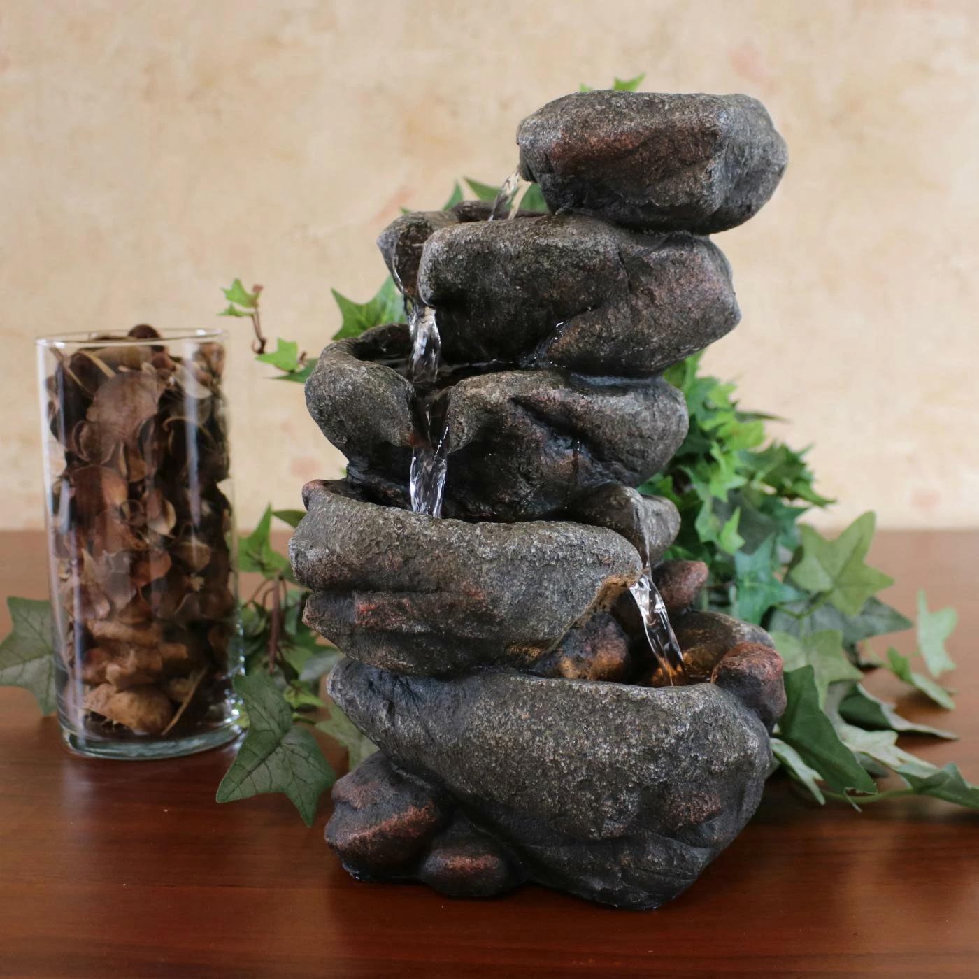 Coupon π₯° Sunnydaze Decor Rocky Falls Indoor Lighted Tabletop Water Fountain π - Image 2