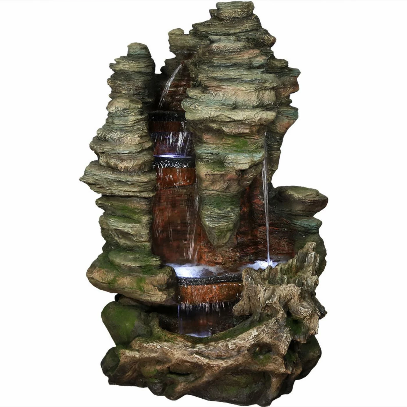 Best Sale π Sunnydaze Decor Sunnydaze Lighted Stone Springs Water Fountain π - Image 2