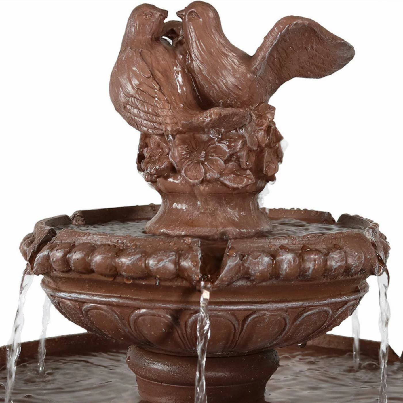 Budget π Floor Sunnydaze Decor 3 Tier Dove Pair Outdoor Water Fountain π - Image 2