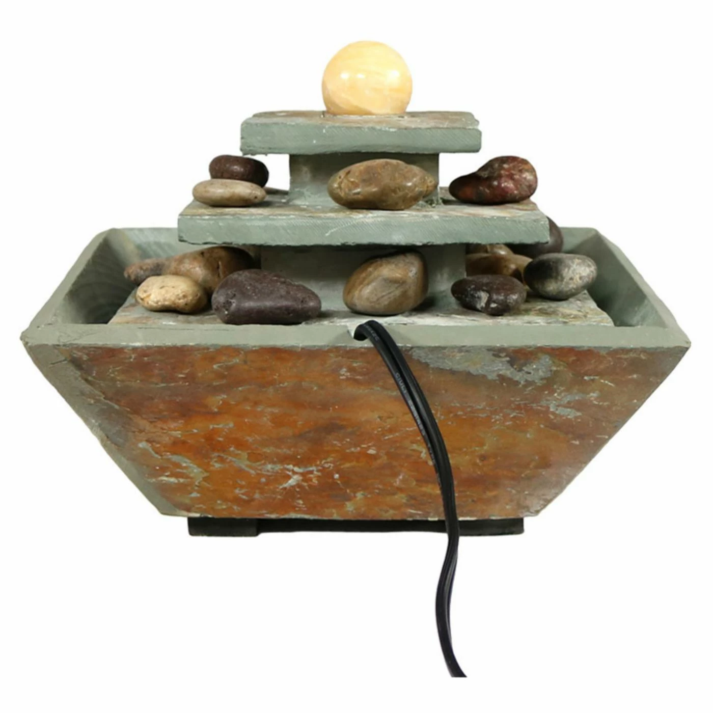 Wholesale π€© Sunnydaze Decor Ascending Slate Tabletop Water Fountain With LED Light π - Image 2