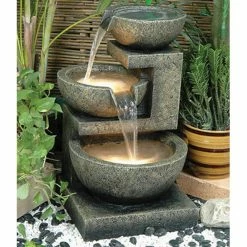 Wholesale ⭐ Lighted Alfresco Home Rocca Outdoor Fountain With Pump And Light ✨