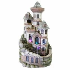 Brand new 👏 Lighted Alpine Tower Castle Outdoor Fountain With LED Lights 😍