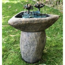 New 😍 Floor Alpine Lotus Rock LED Outdoor Fountain ✨