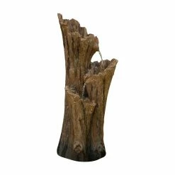 Coupon 🎁 Floor Alpine 3 Log Tiered Indoor/Outdoor Fountain With LED Lights 👍
