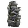Cheapest 🔥 Floor Alpine 8-Tier Rock Waterfall Outdoor Fountain 🌟