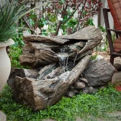 Flash Sale 💯 Lighted Alpine Teton Waterfall Outdoor Fountain 👍