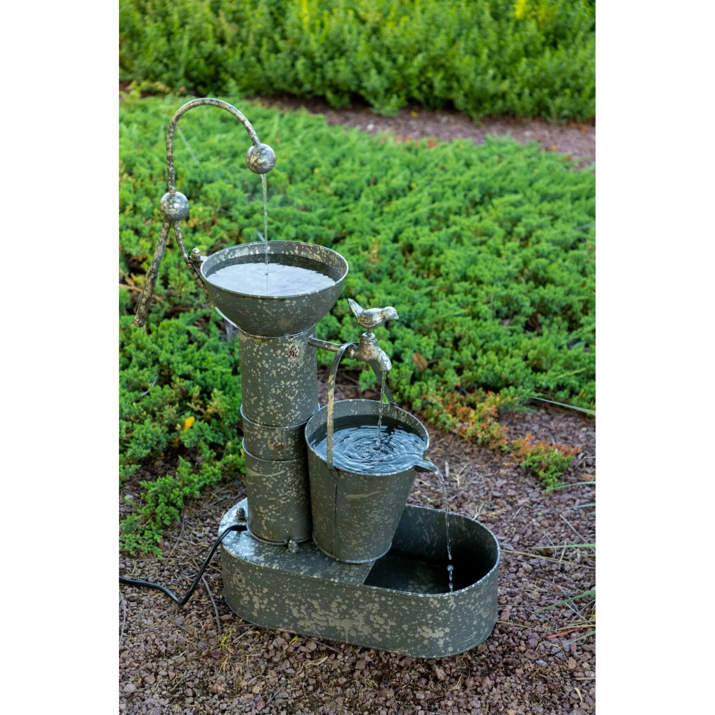 Discount π€© Floor Alpine Tiering Tin Outdoor Fountain π§¨