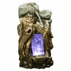 Budget ❤️ Lighted Alpine Rain Forest Waterfall Edition Small With LED Lights Outdoor Fountain 💯