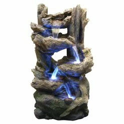 Outlet 🎁 Lighted Alpine Flowing Outdoor Fountain With LED Light ❤️