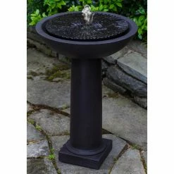 New 👍 Campania International Equinox Birdbath Outdoor Fountain ✔️