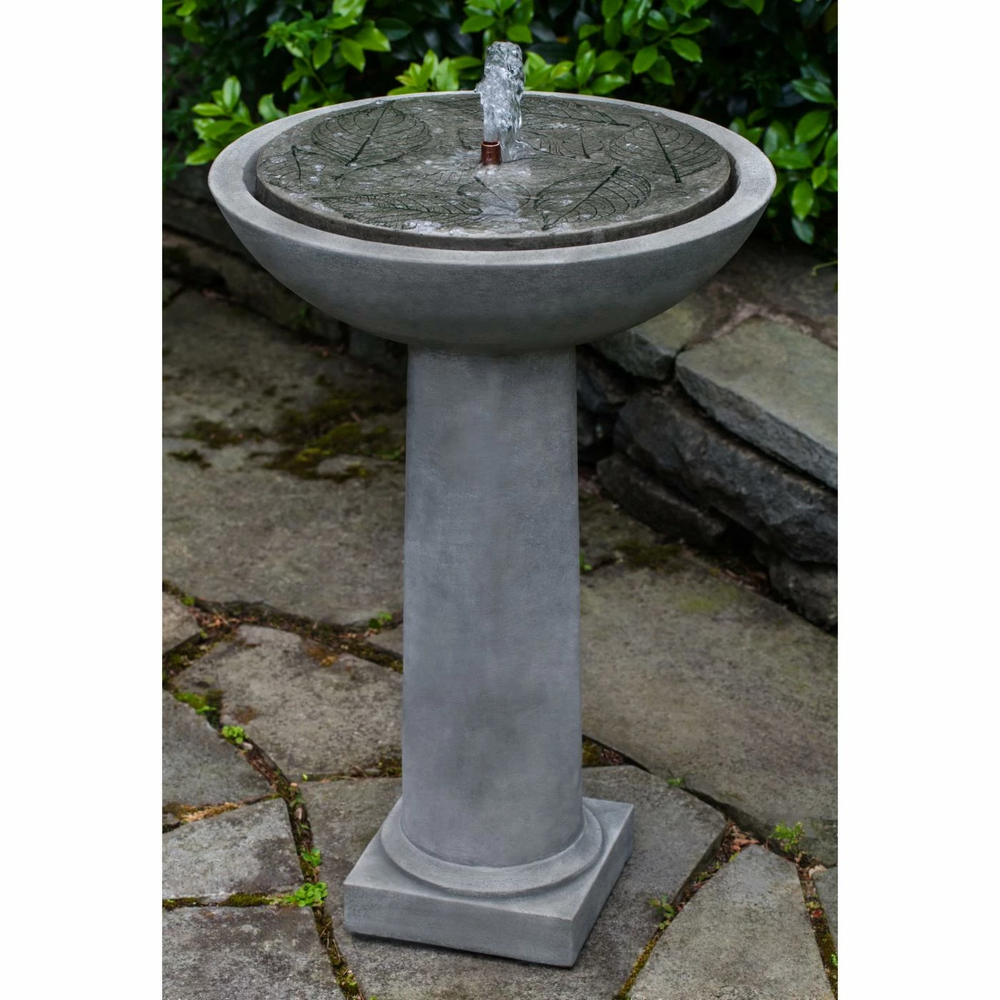 Flash Sale π Campania International Hydrangea Leaves Birdbath Outdoor Fountain π