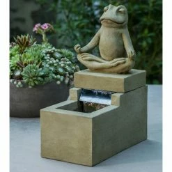 Best Pirce 😉 Floor Campania International Mini Element Zen Frog Outdoor Fountain 🛒