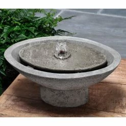 Deals 🔥 Campania International Zen Oval Cascade Tabletop Indoor / Outdoor Fountain 🎉