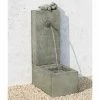 New 🤩 Floor Campania International Bird Element Cast Stone Outdoor Fountain ⭐