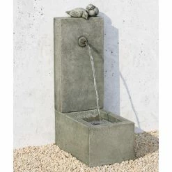 New 🤩 Floor Campania International Bird Element Cast Stone Outdoor Fountain ⭐
