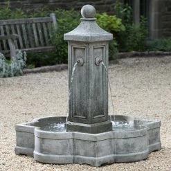 Deals 🔔 Floor Campania International Provence Cast Stone Outdoor Fountain 😉