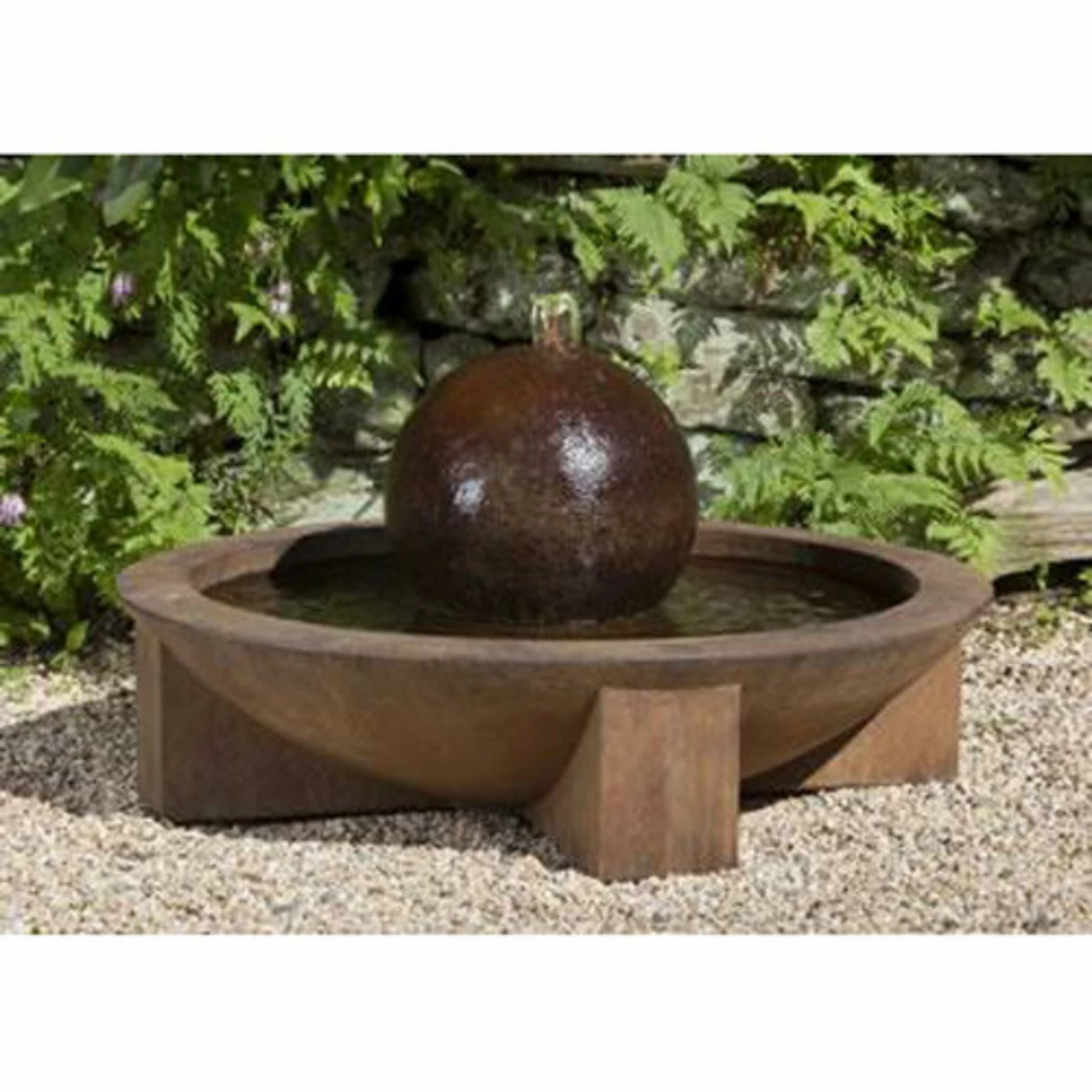 Best reviews of π Floor Campania International Low Zen Sphere Cast Stone Outdoor Fountain π