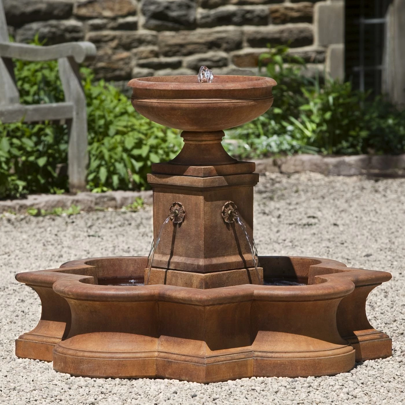 Hot Sale π₯° Floor Campania International Beauvais Cast Stone Outdoor Fountain π