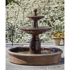 Best Pirce 🥰 Floor Campania International Esplanade Two Tier Cast Stone Outdoor Fountain 🤩